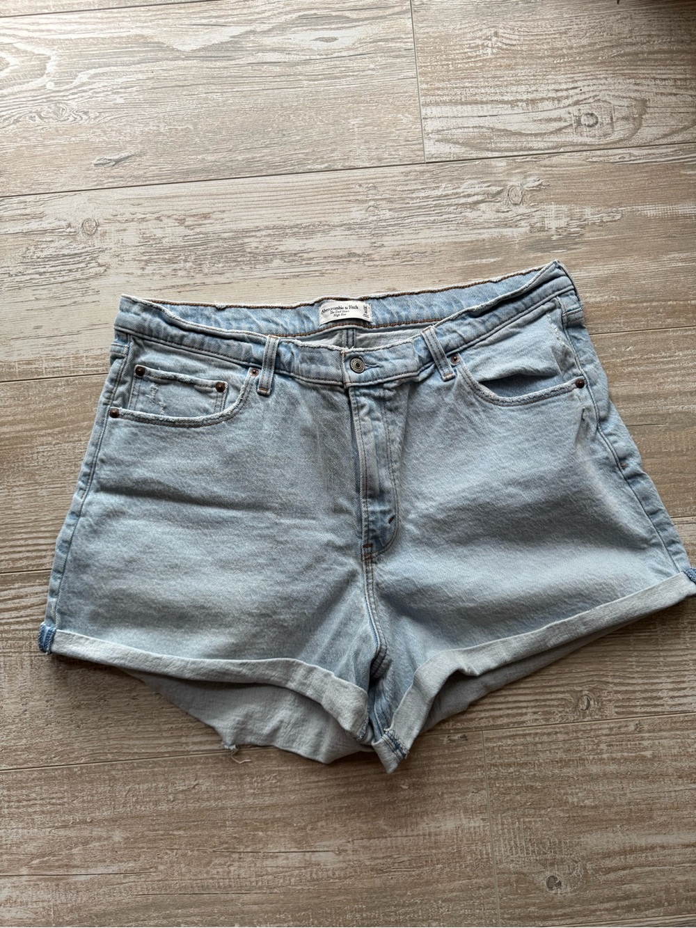 Abercrombie & Fitch Light Wash Denim Shorts